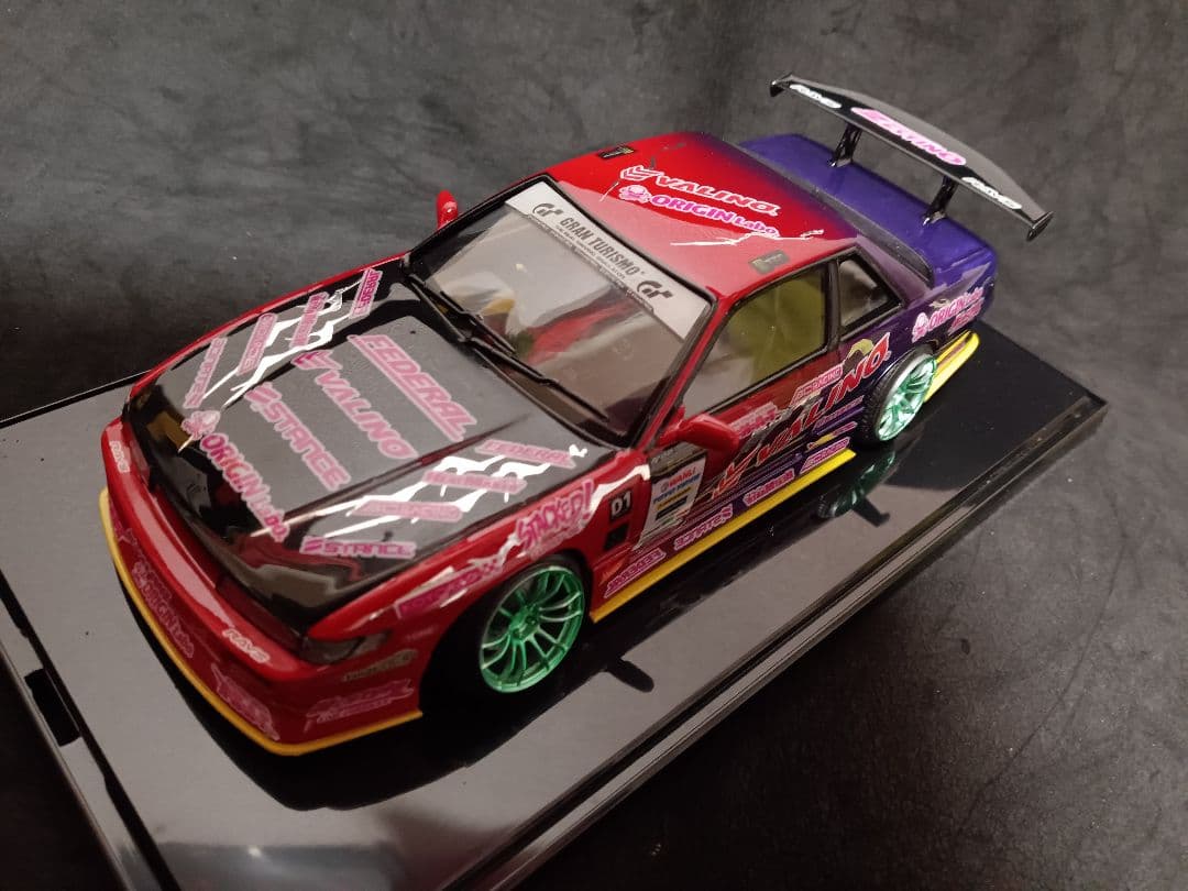 1/24 ニッサン S13 シルビア ドリフト プラモデル 完成品 ケース付