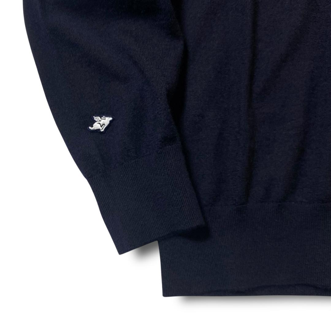 1 パーリーゲイツ 定4.1万 保温 カシミヤ ローゲージ ニット セーター 紺