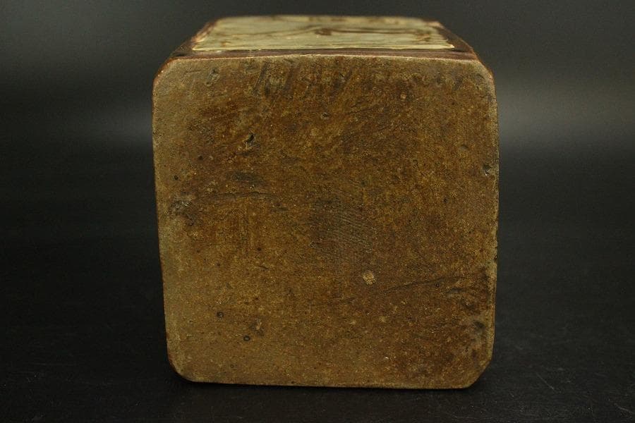 中国美術 鉄釉 茶 四方 茶壷 煎茶(AZ996)