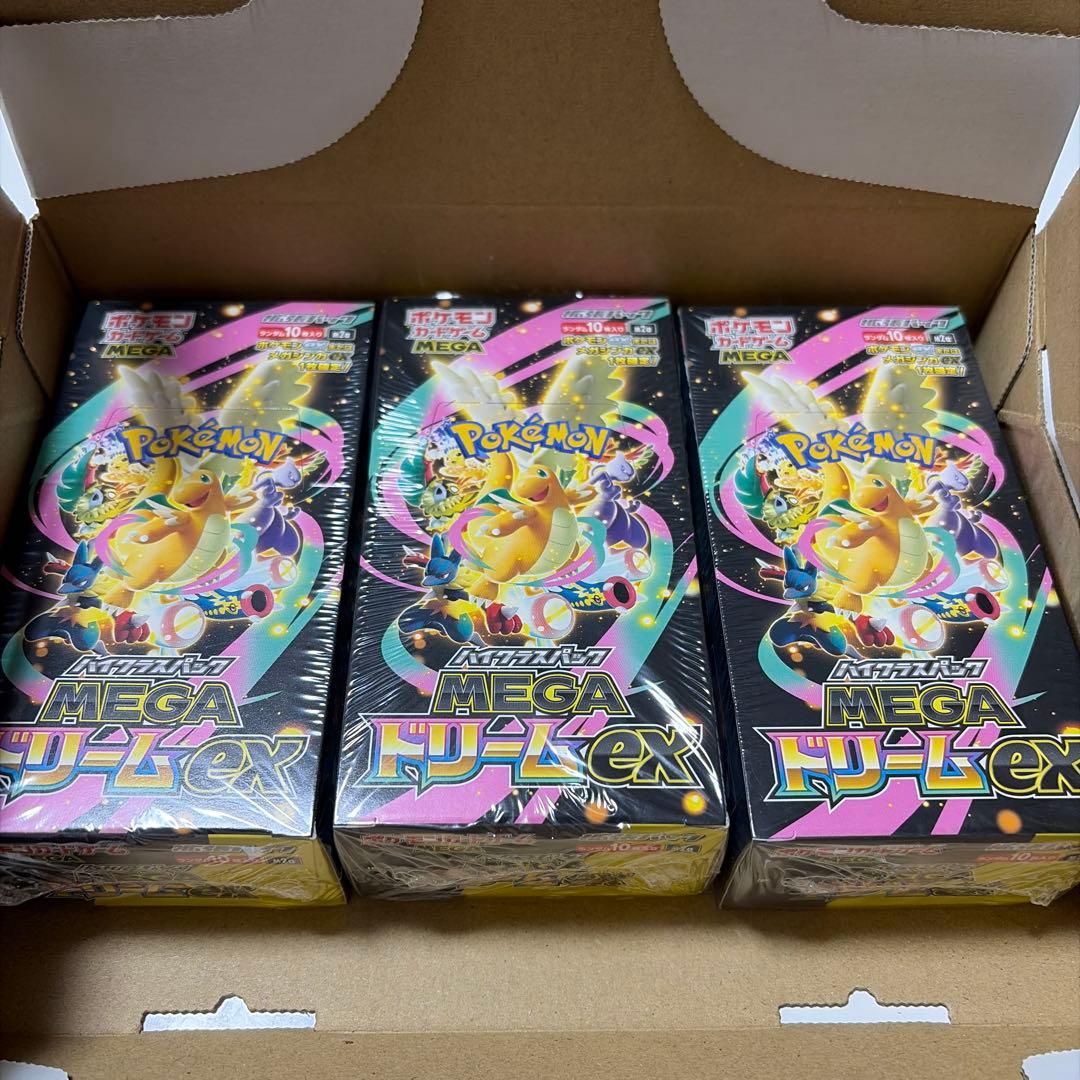 ポケモンカードゲーム MEGAドリームex 3BOX シュリンク付き　未開封