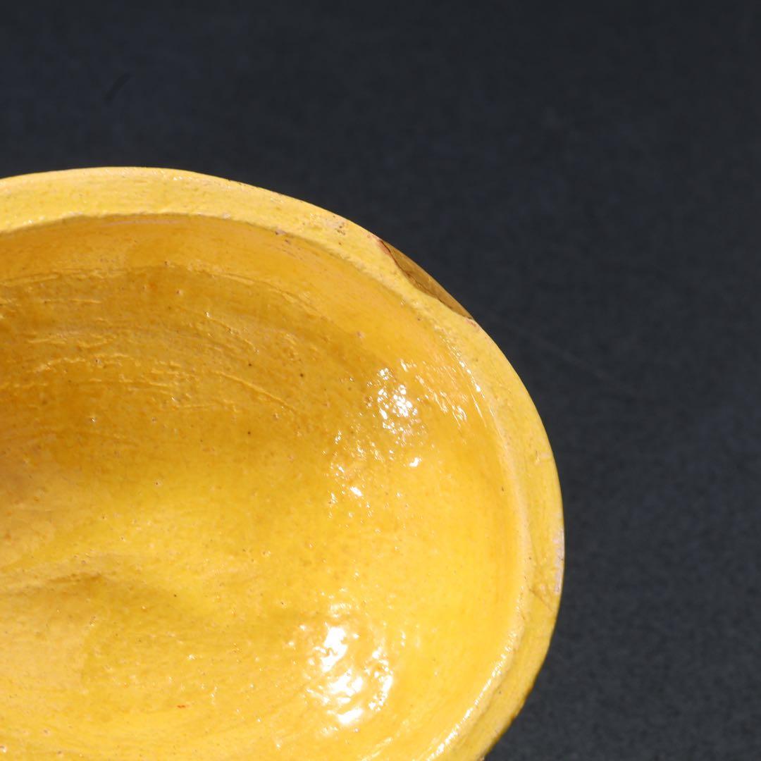 香合　交趾　花喰鳥香合　十代大樋長左衛門　共箱　R1668ダP