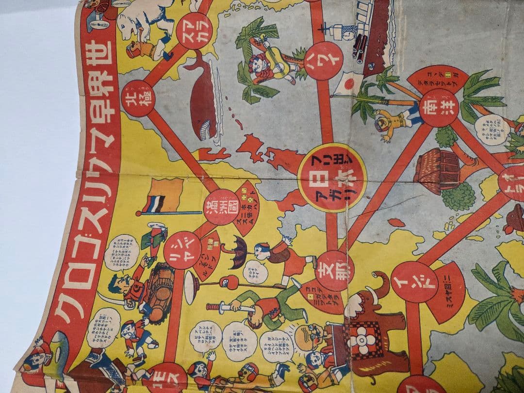 昭和10年発行　世界早マワリスゴロク　レトロ