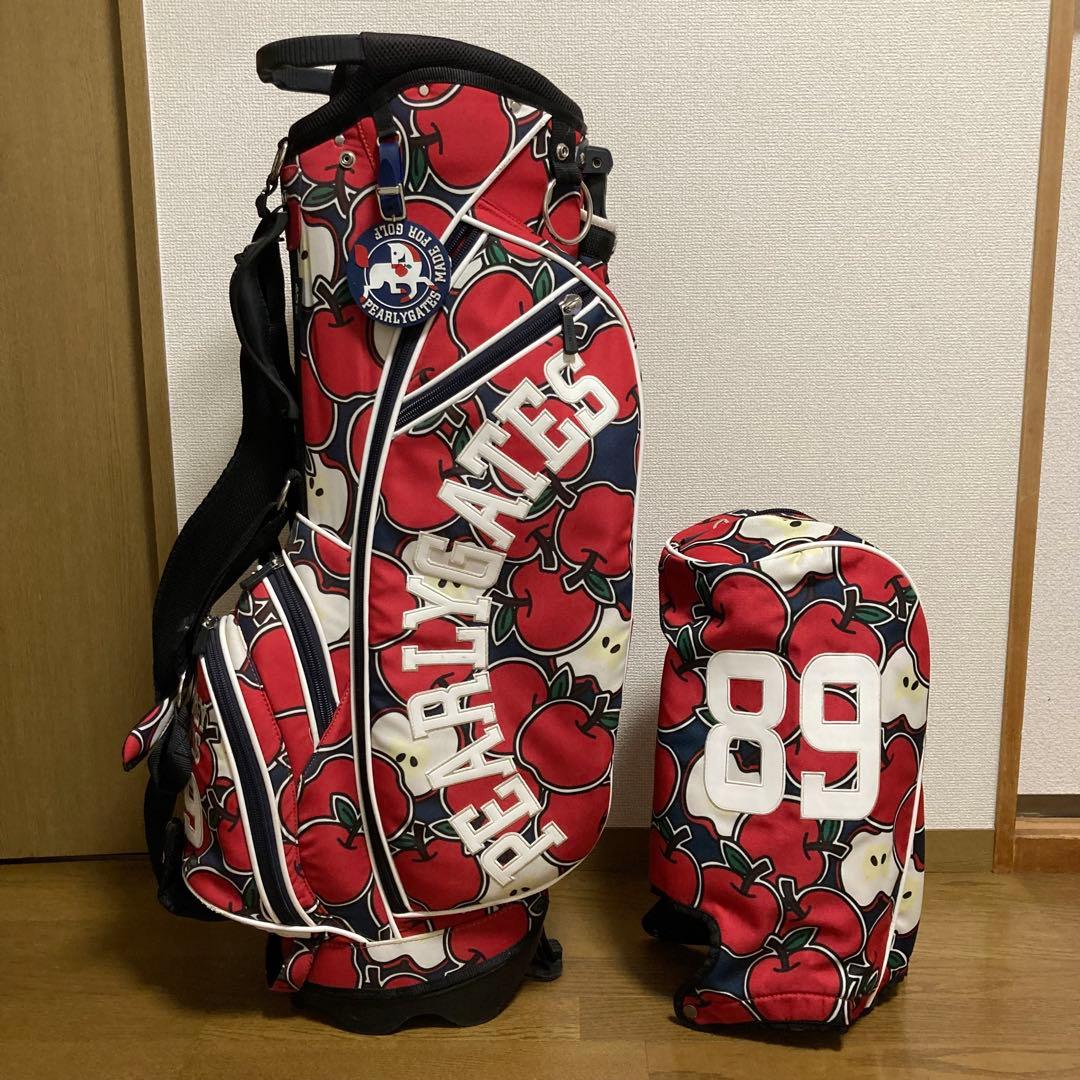 希少 パーリーゲイツ キャディバッグ ゴルフバッグ りんご 林檎 アップル