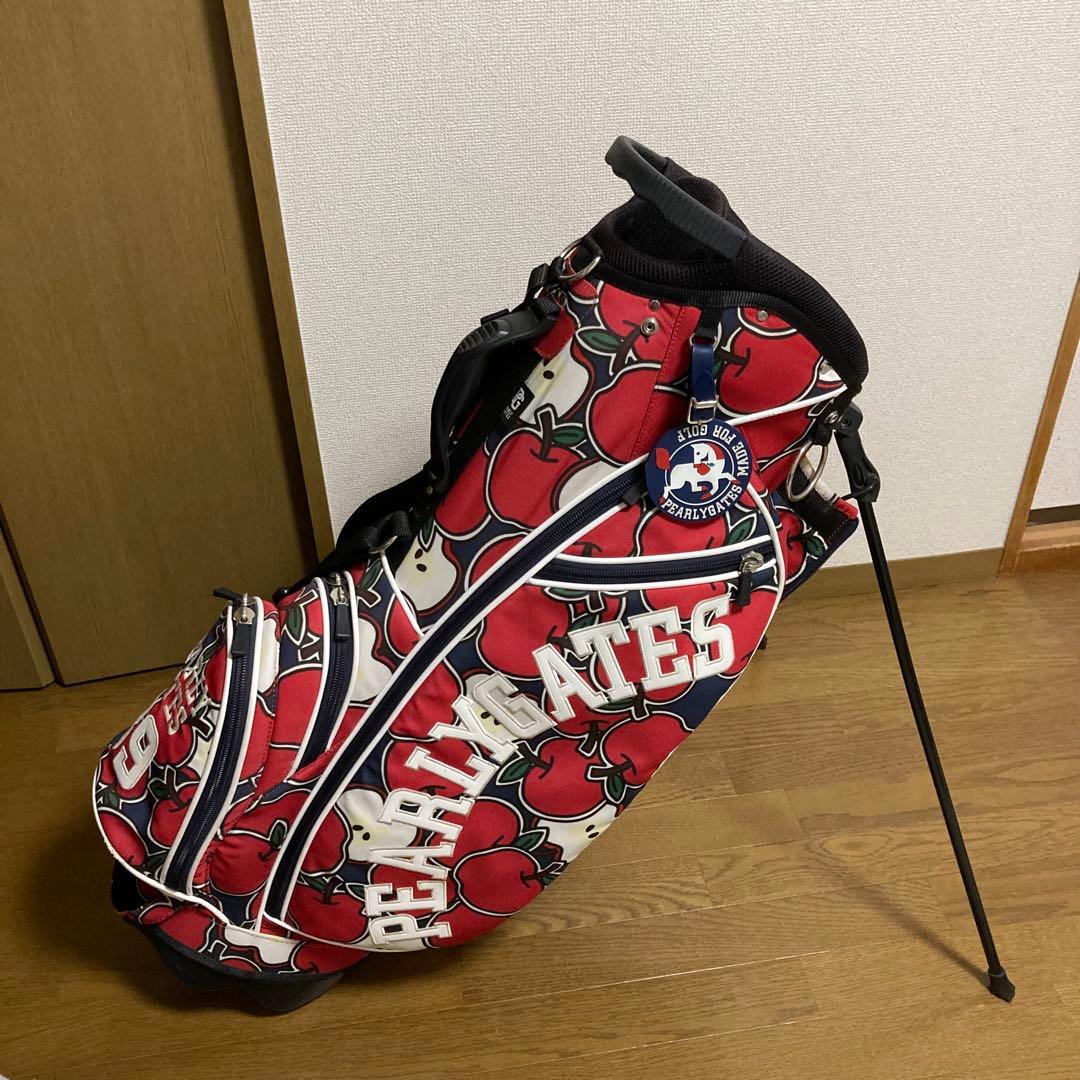 希少 パーリーゲイツ キャディバッグ ゴルフバッグ りんご 林檎 アップル