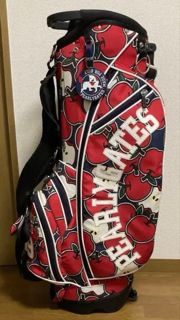希少 パーリーゲイツ キャディバッグ ゴルフバッグ りんご 林檎 アップル