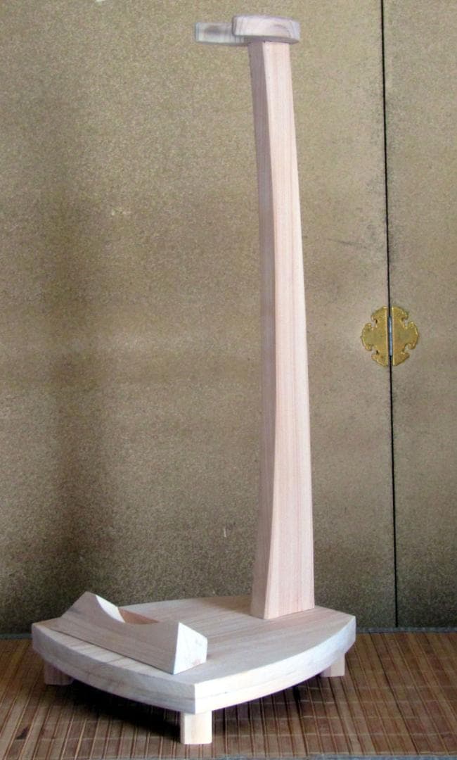 ◆ 木造 木地仕上げ　薩摩琵琶設置用 琵琶架 邦楽器　 鑑賞用　 ◆