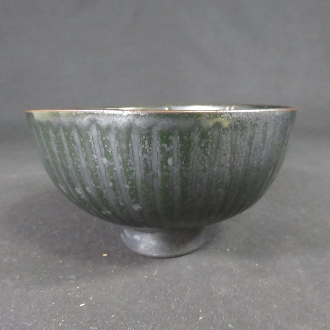 茶碗 人物 文様 縦じま シックモダン 抹茶碗 茶器 茶の湯 茶道具
