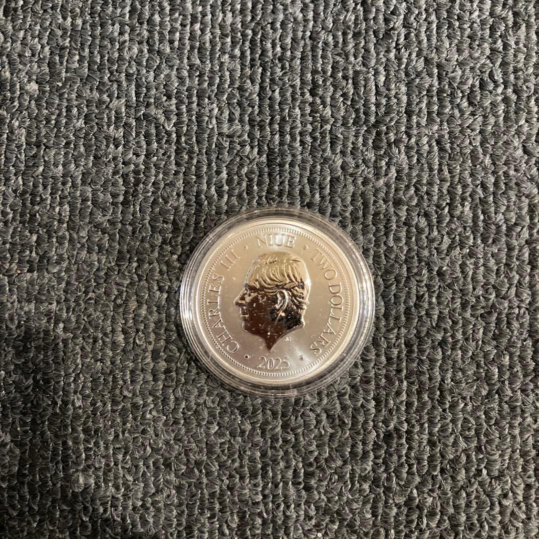 純銀　メダル　ディズニー　ミッキー&北斎　1オンス 銀貨