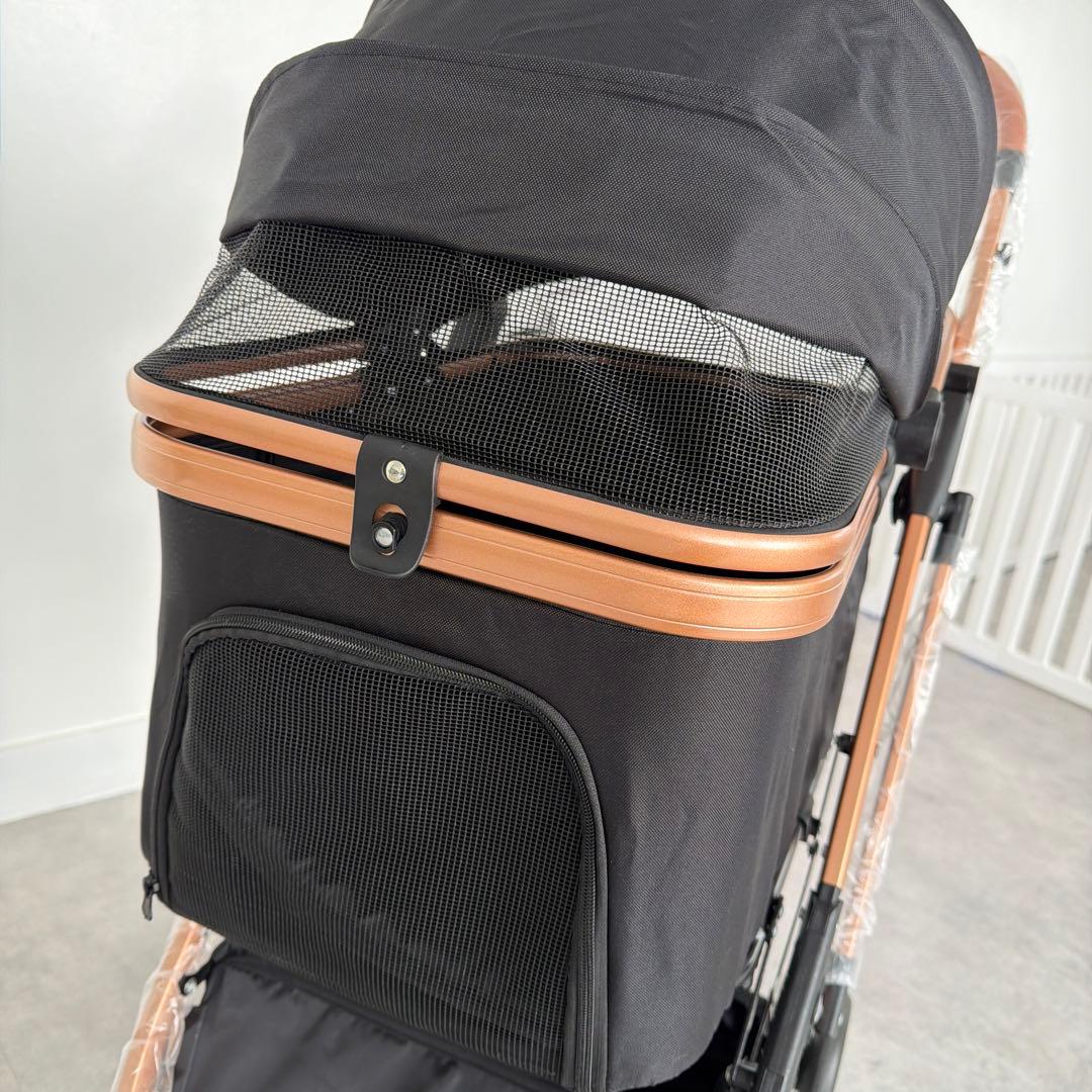 開封済み　未使用　ペットカート ブラック