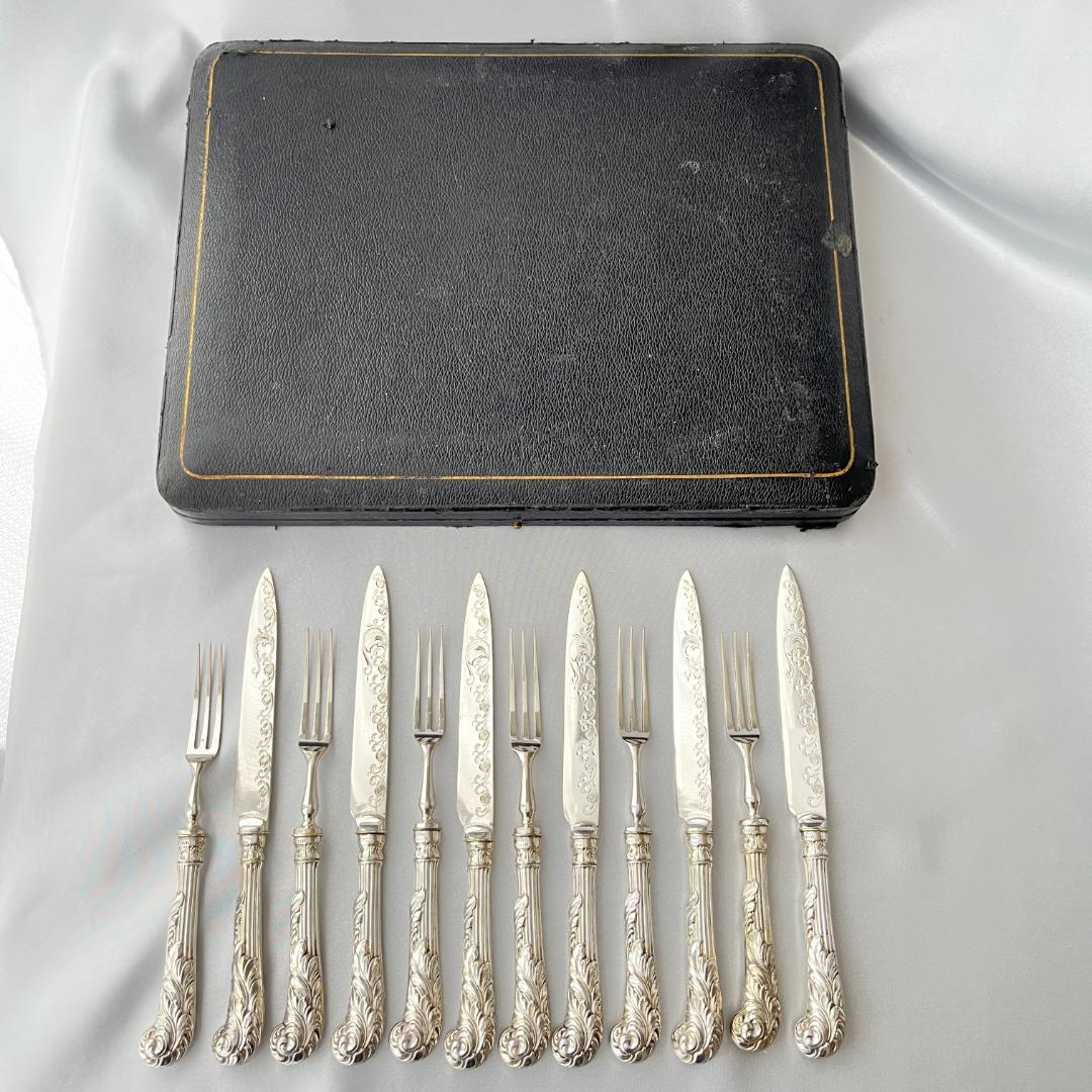 【Hamilton Laidlaw & Co 】アールヌーボー ナイフ/フォーク