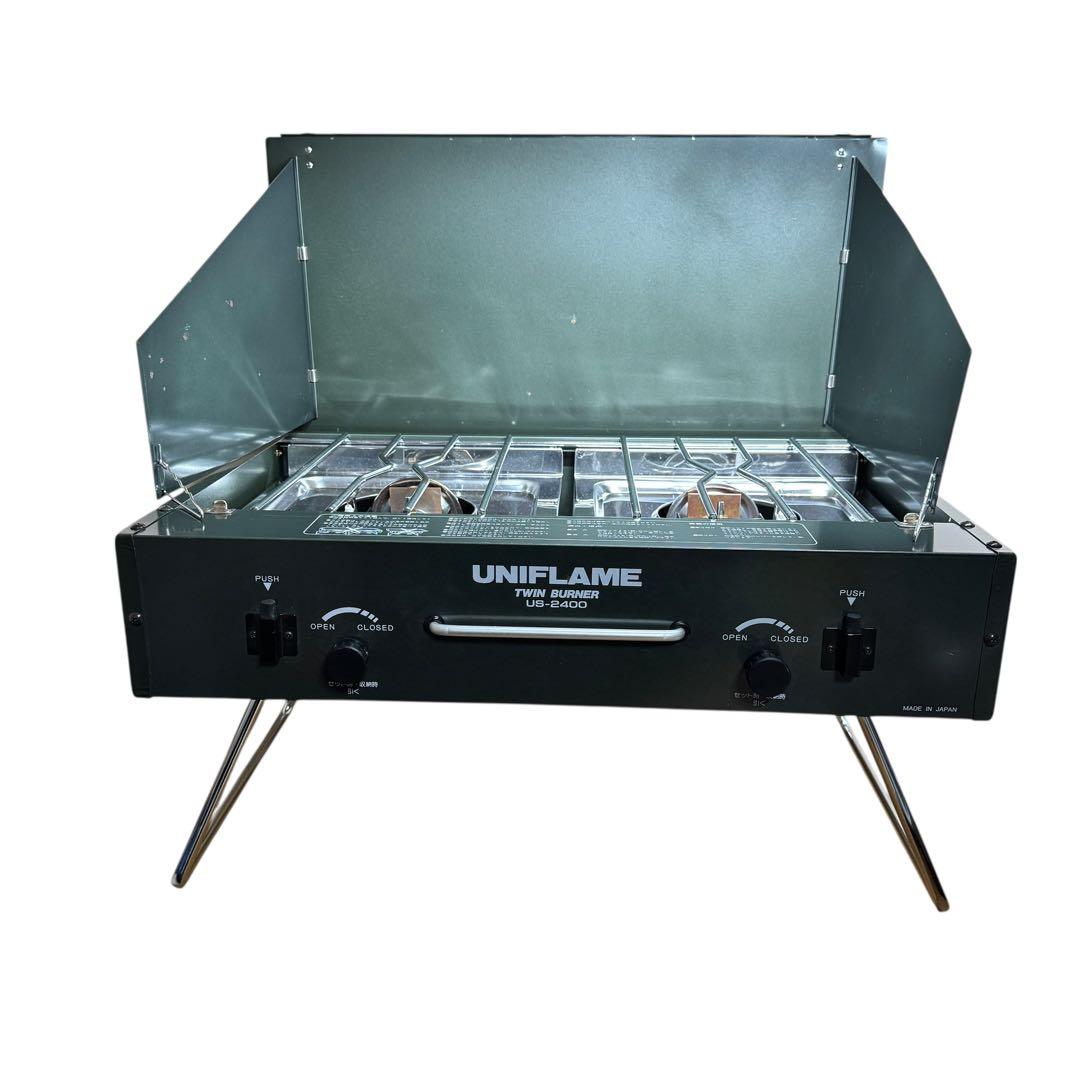 【美品】UNIFLAME ユニフレームUS-2400 TWIN BURNER