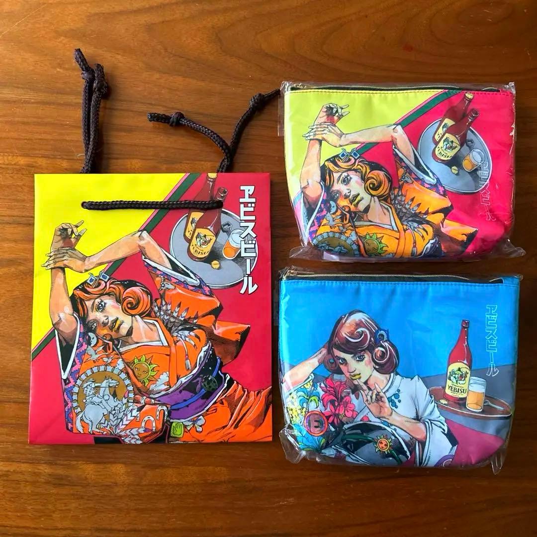 新品未開封　エビスビール　荒木飛呂彦　ポーチ　恵比寿　ジョジョ