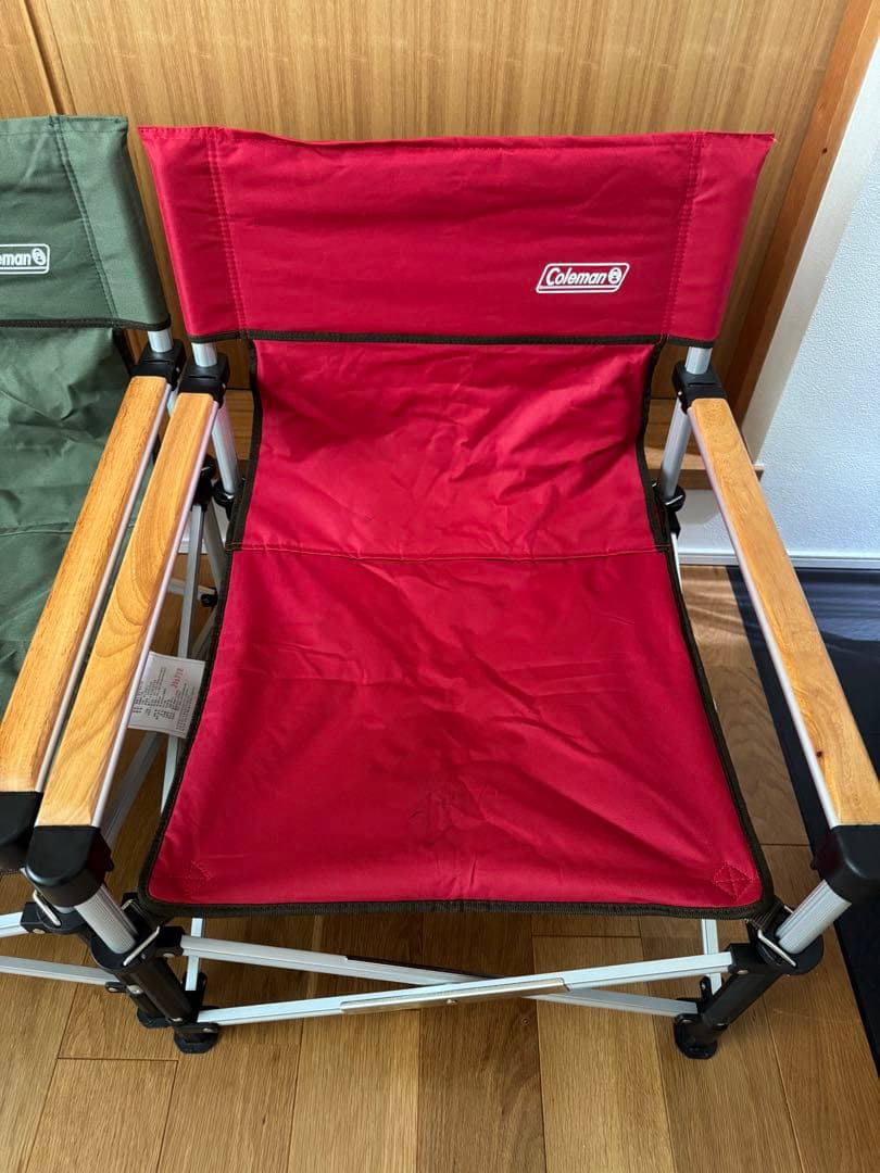 Coleman アウトドアチェア ツーウェイキャプテンチェア レッド グリーン