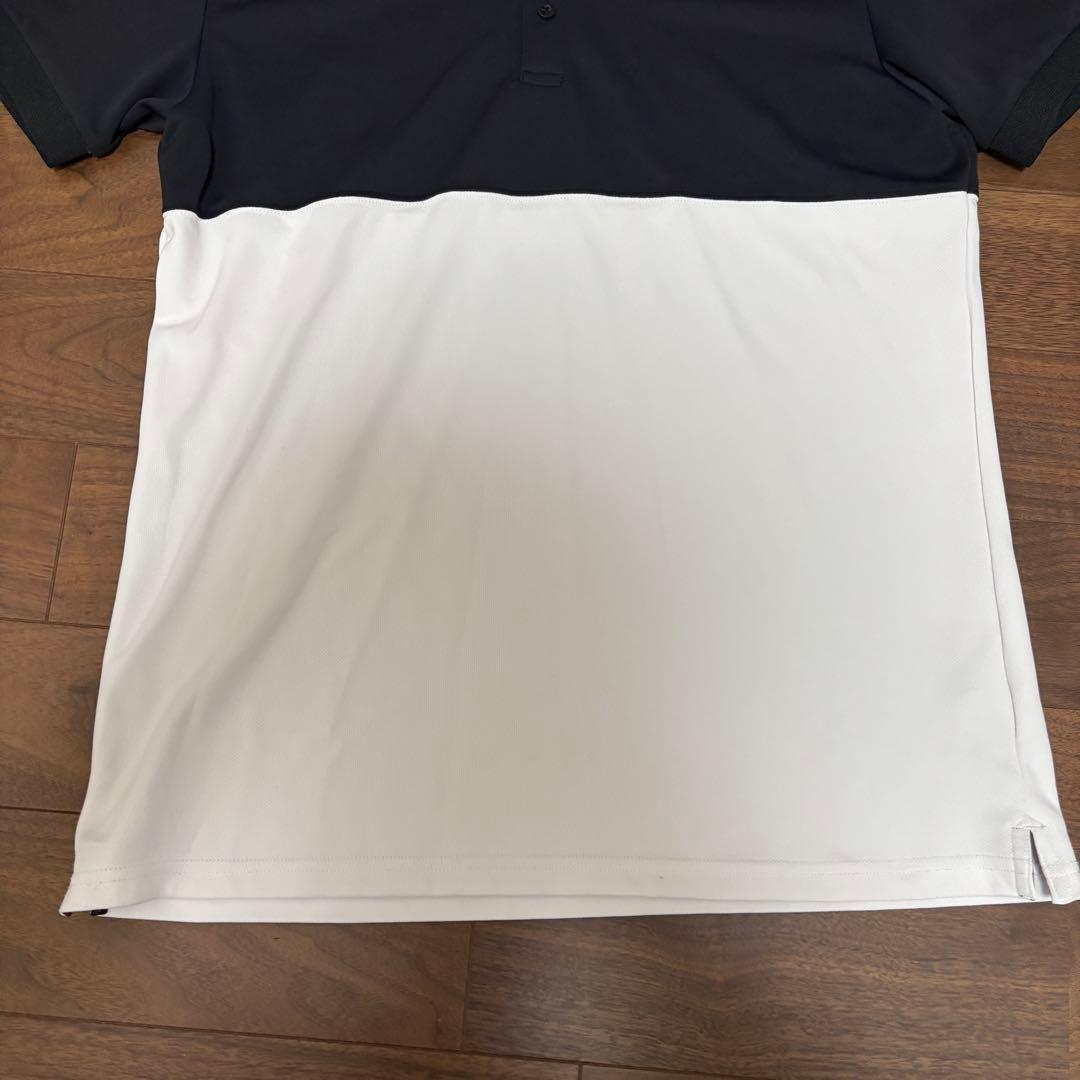 BRIEFING バイカラーポロシャツ ブラック×ホワイト　 Lサイズ