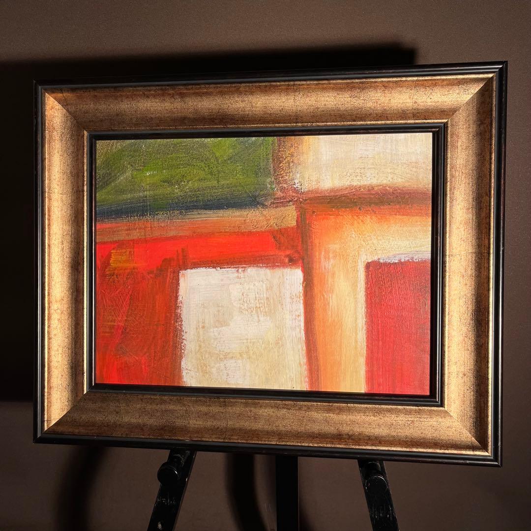 手描き油絵 抽象画 ウォールアート 額付 絵画 インテリア 油彩画