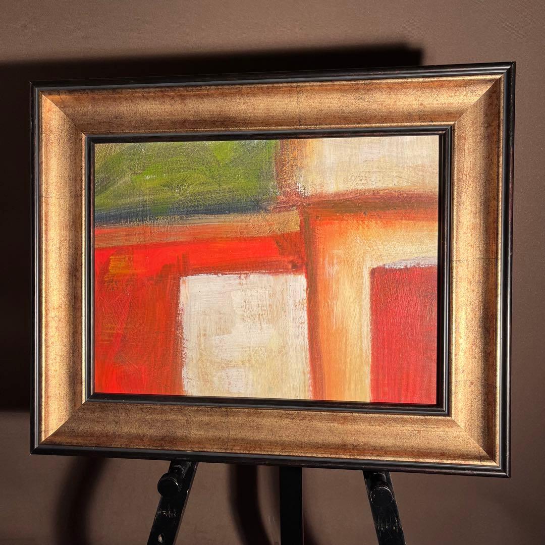 手描き油絵 抽象画 ウォールアート 額付 絵画 インテリア 油彩画