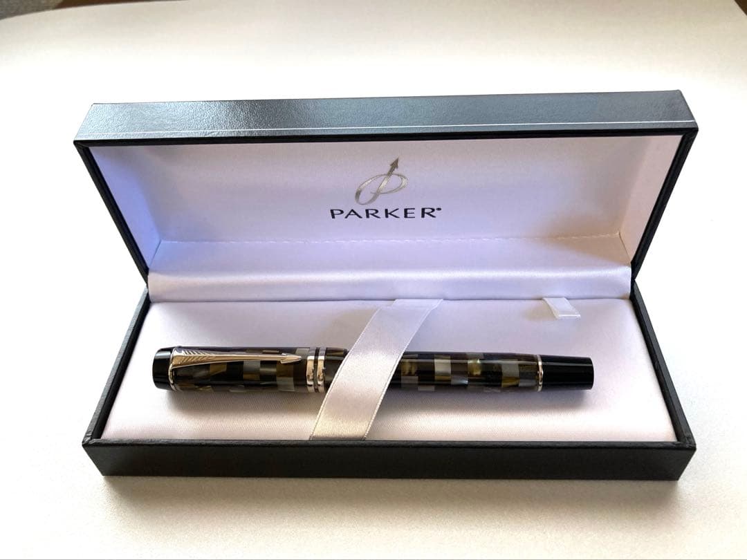 【美品】 パーカー Parker デュオフォールド 万年筆 廃番モデル チェック