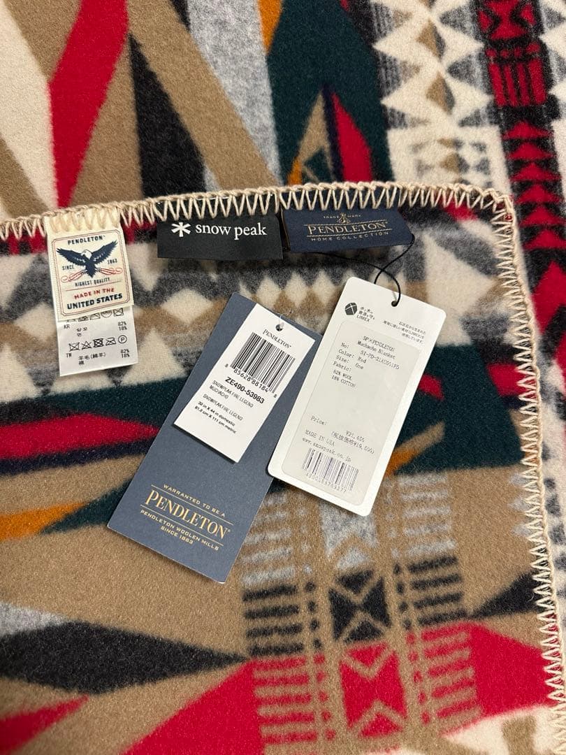 最終値下げ‼️【新品・未使用品】スノーピーク×ペンドルトン　ブランケットアメリカ製