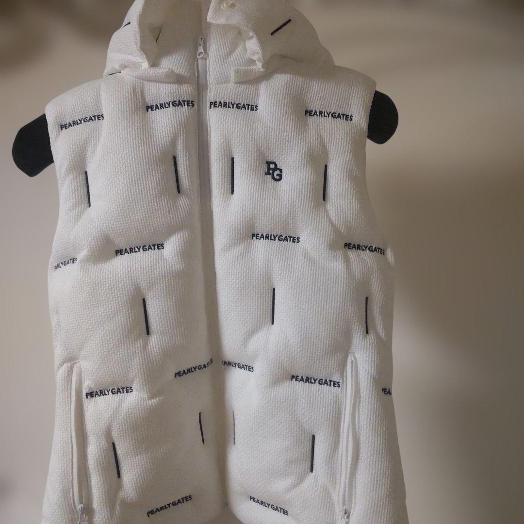 PEARLY GATES フード付きベスト ホワイト