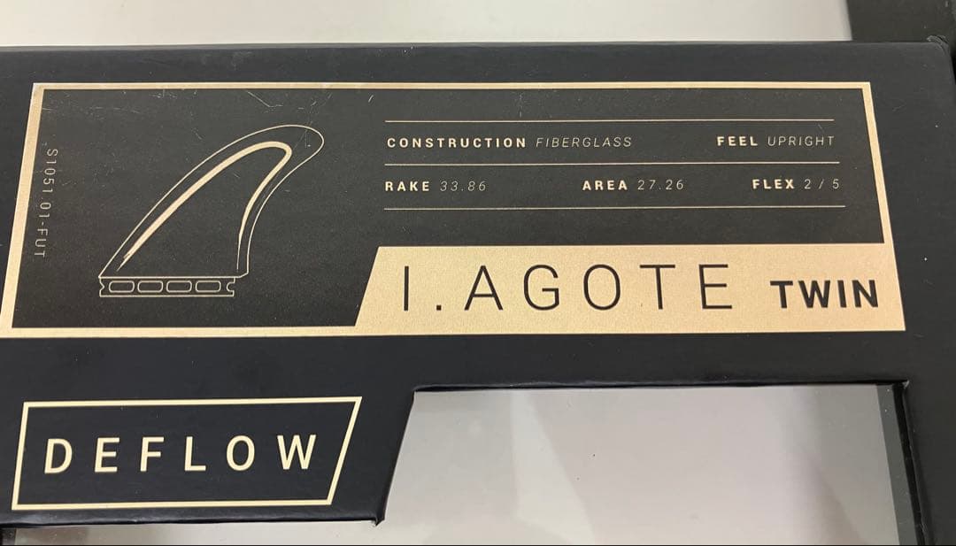 DEFLOW I.AGOTE TWIN サーフボードフィン