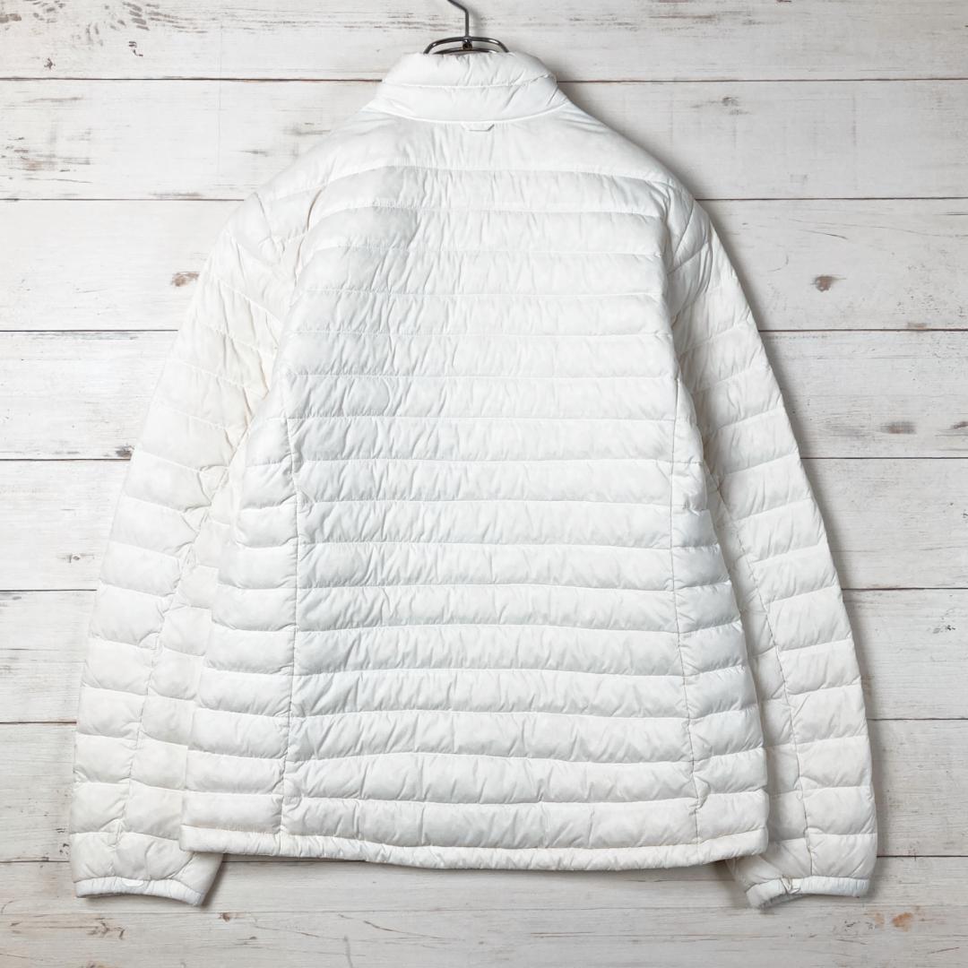 モンベル　ライトダウンジャケット　薄手　ロゴ刺繍　白　L100　12