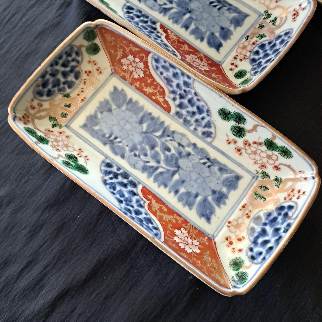 「high level 古伊万里長皿の美！」 色絵皿3客セット 骨董アン