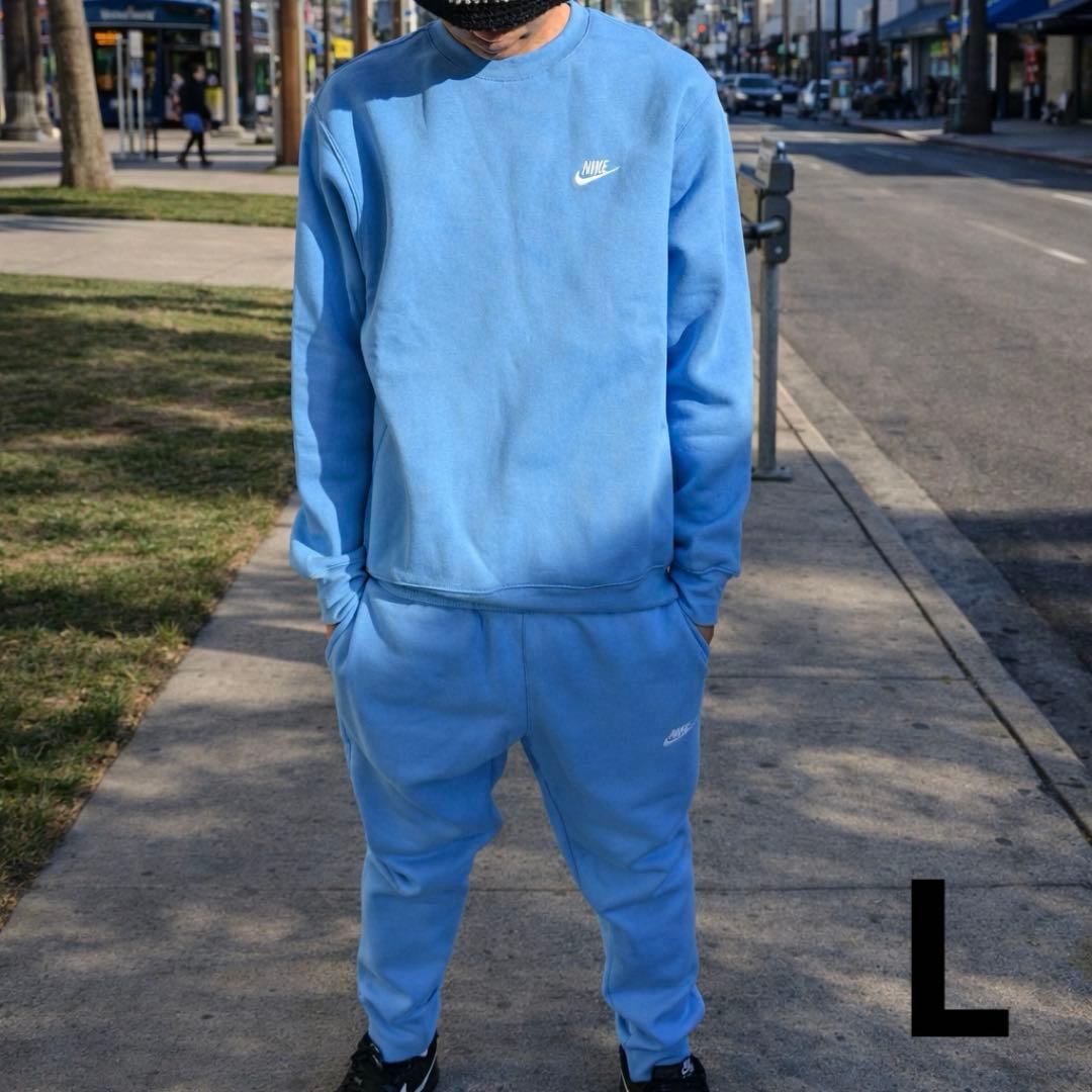 L Nike Sportswear Club フリース セットアップ 水色 上下