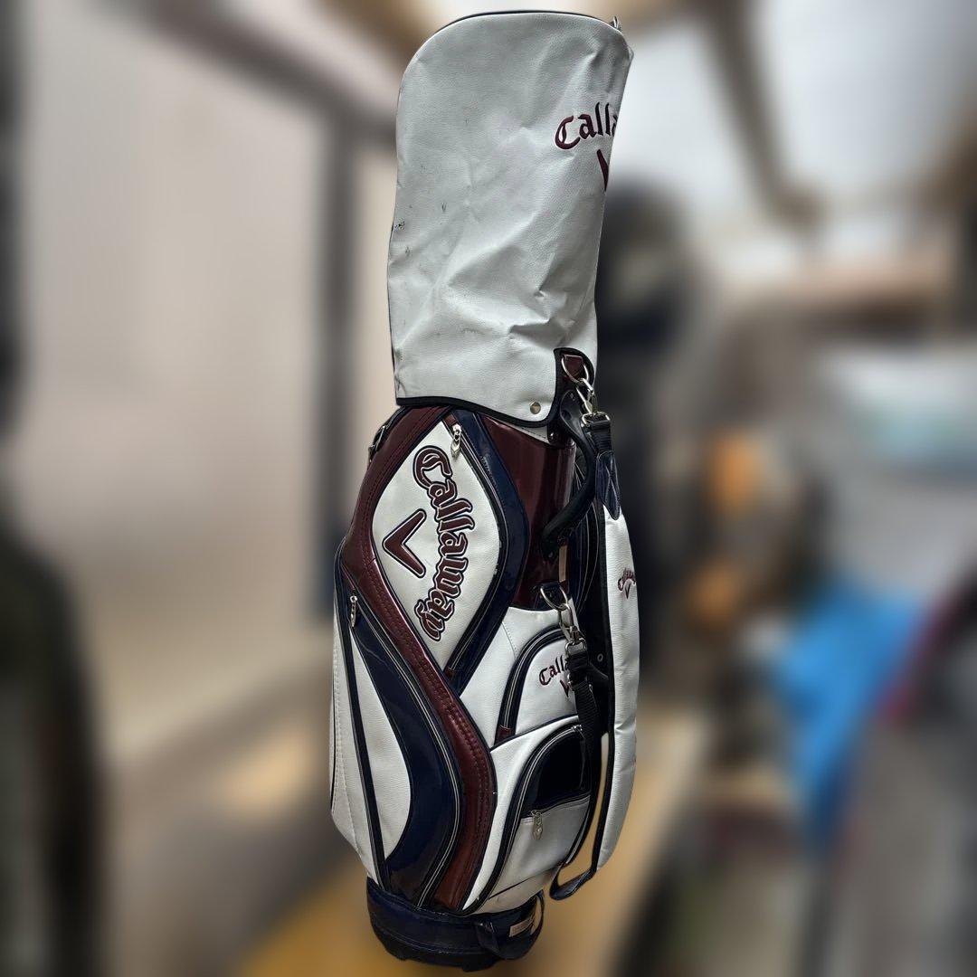 Callaway Vシリーズ キャディバッグ ホワイト/ネイビー/レッド