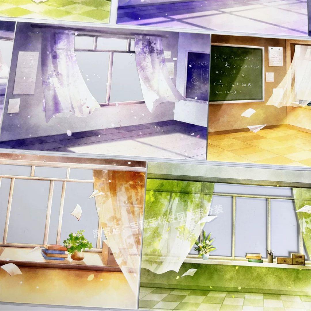 海外マスキングテープ巻売り 教室の窓 風景マスキングテープ人物マステ