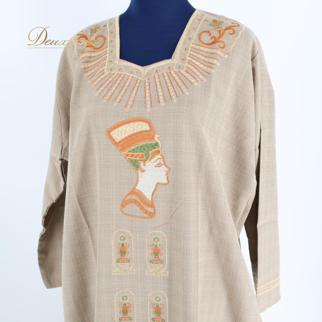 【ベリーダンス用衣装】ベージュ ガラベーヤ ワンピース ドレス 黄色 オレンジ