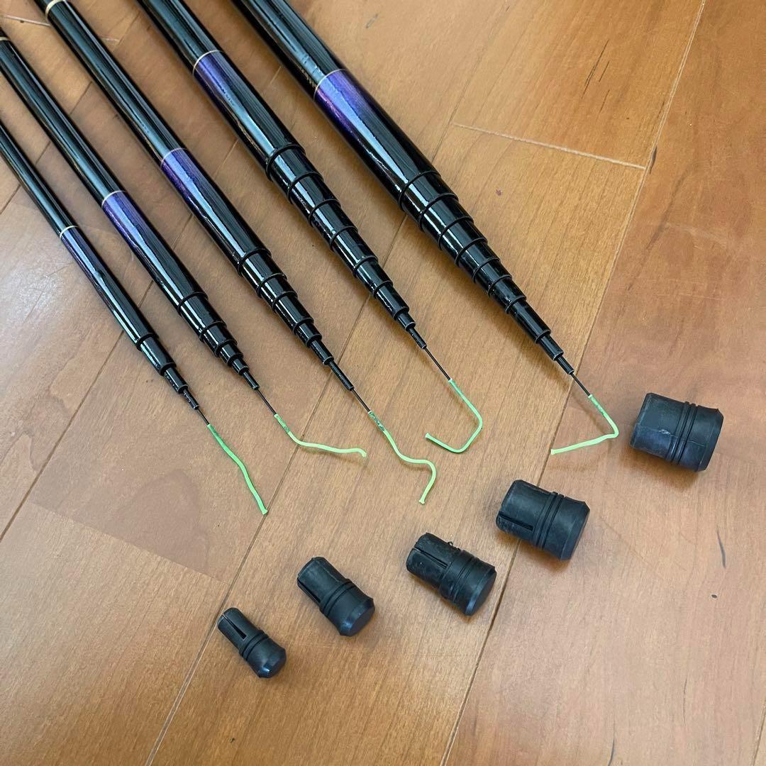 のべ竿　2.7m 3.6m 4.5m 5.4m 6.3m 5本セット　渓流竿