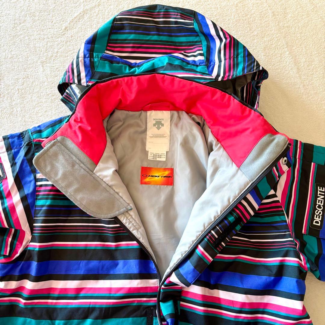 140 デサント　スキー　スノーボード　上下セット　ブルー　ブラック　ボーダー