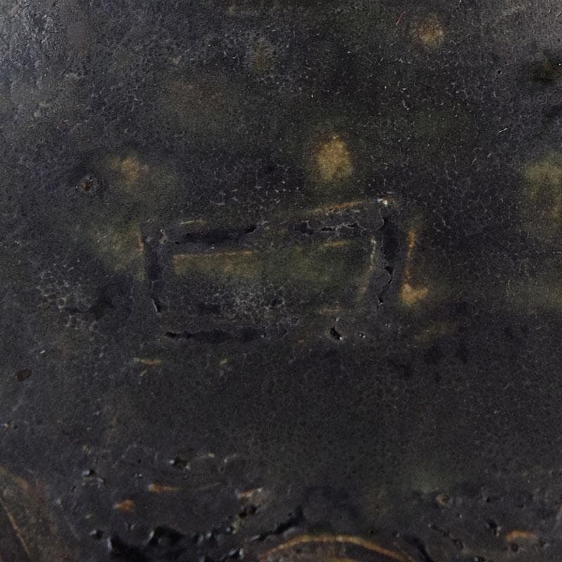 北大路魯山人作　織部焼　壷　時代箱　M　R9375H