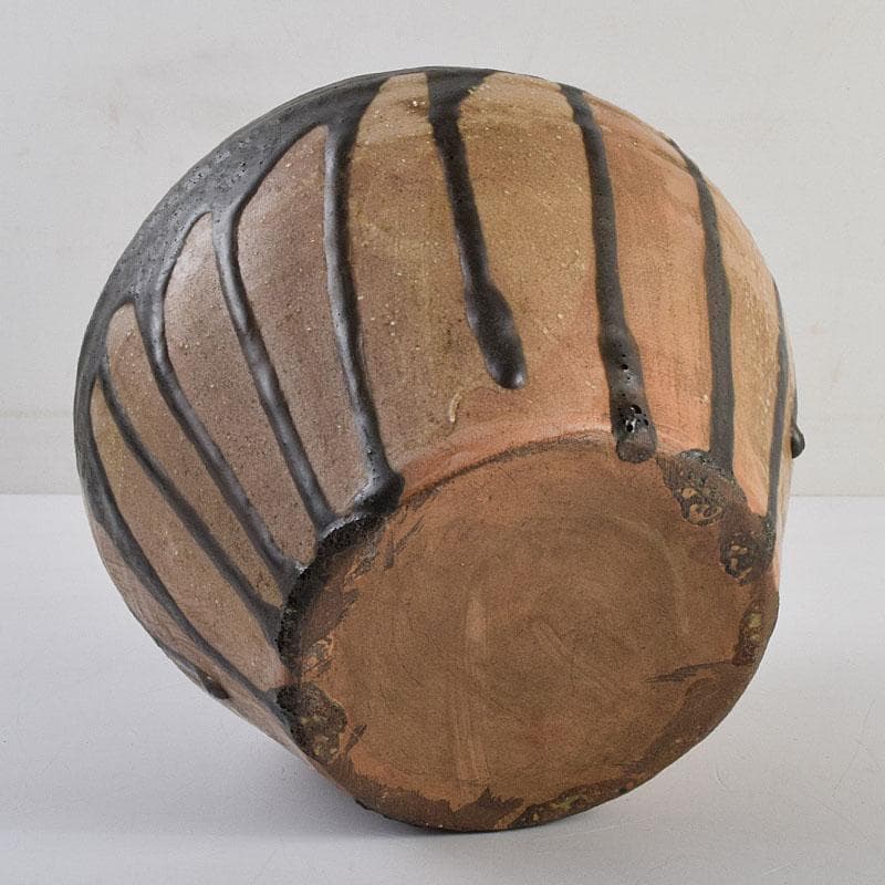 北大路魯山人作　織部焼　壷　時代箱　M　R9375H