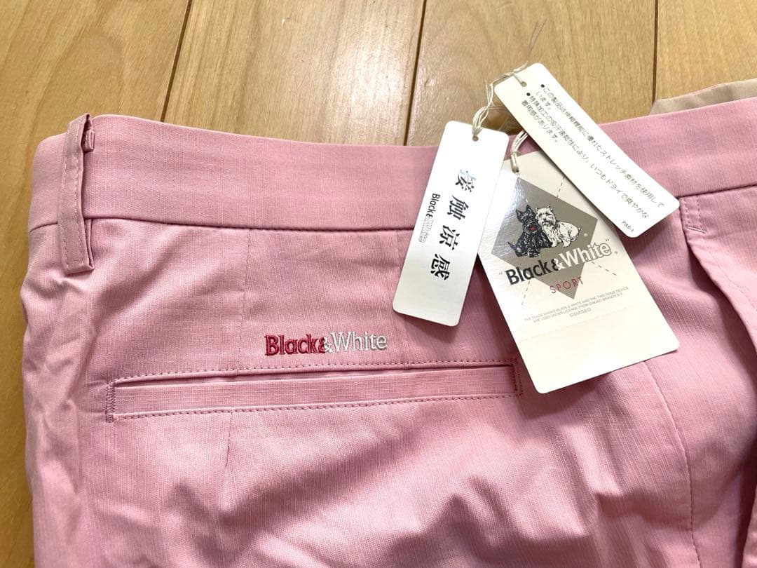 【新品】Black&White ピンク スポーツパンツ　88