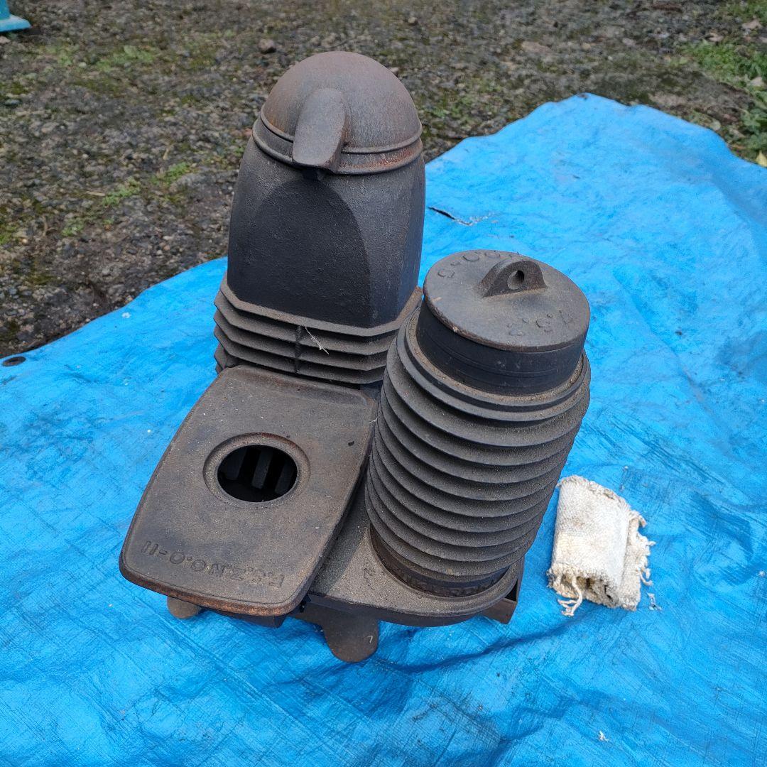 福禄ストーブ 高さ48cm 重さ21kg 梱包発送たのメル便 鋳物 石炭 薪