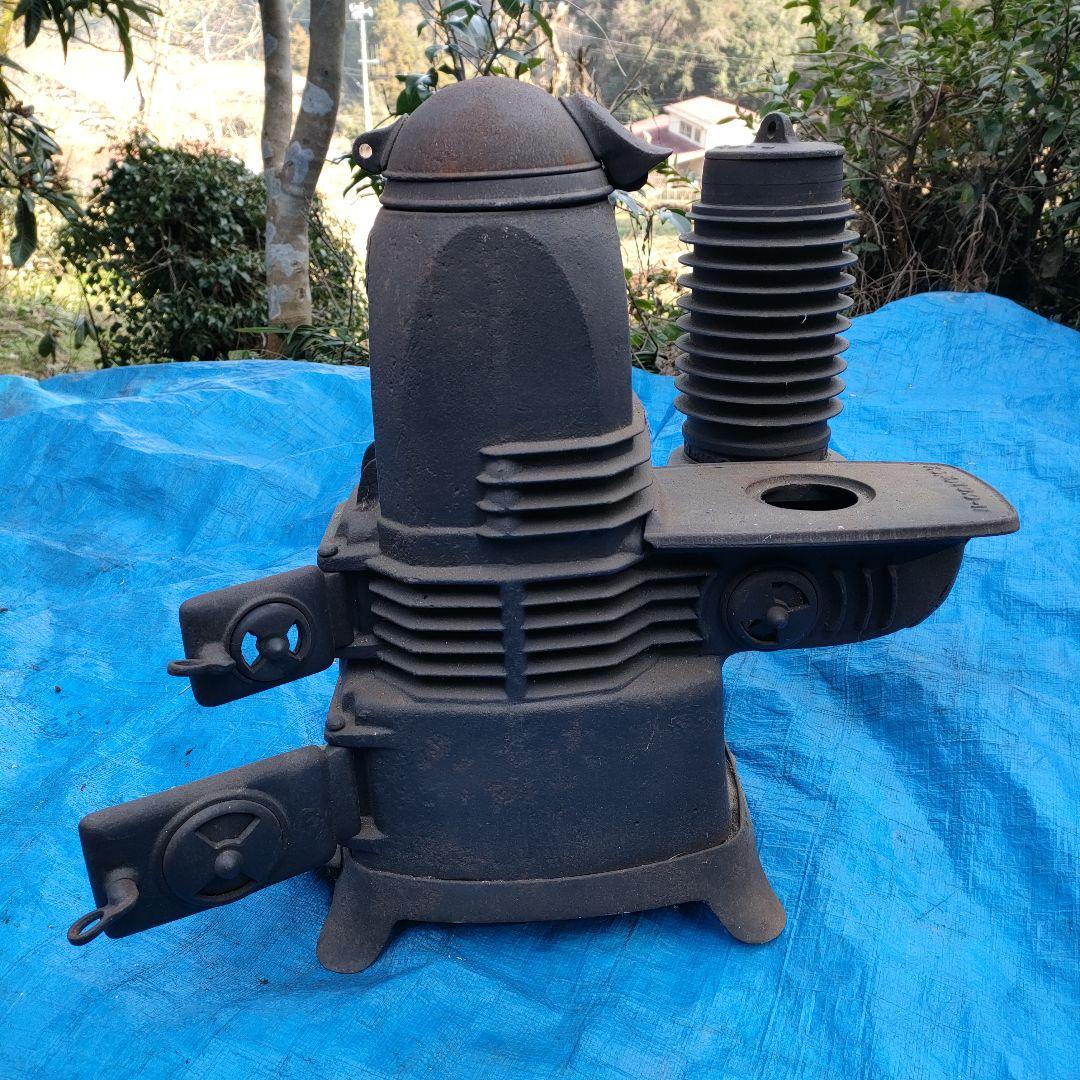 福禄ストーブ 高さ48cm 重さ21kg 梱包発送たのメル便 鋳物 石炭 薪