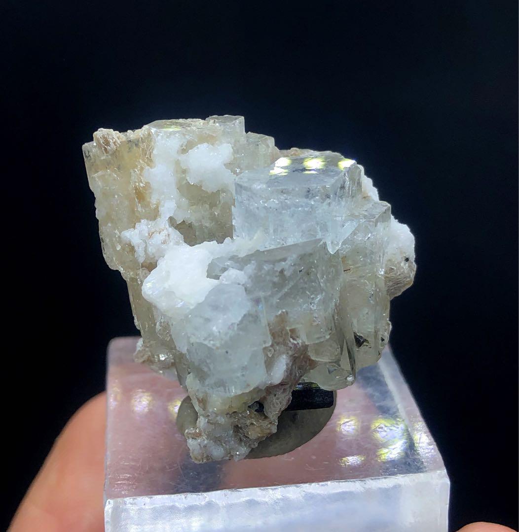 ショールトルマリンとホワイトマイカ入りアクアマリンクリスタル