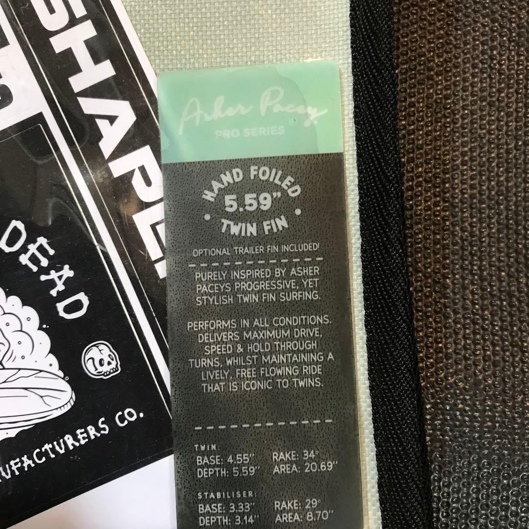 サーフィン・ボディボード Asher Pacey 5.59\" Twin Fin shapers