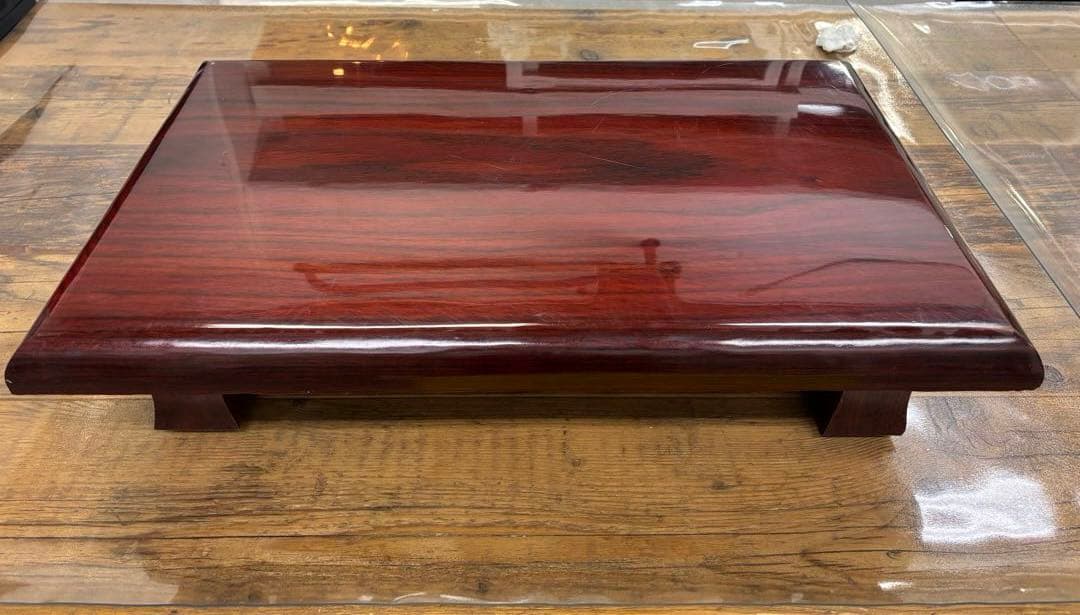 セール❗️木製座卓 深い赤色 光沢仕上げ