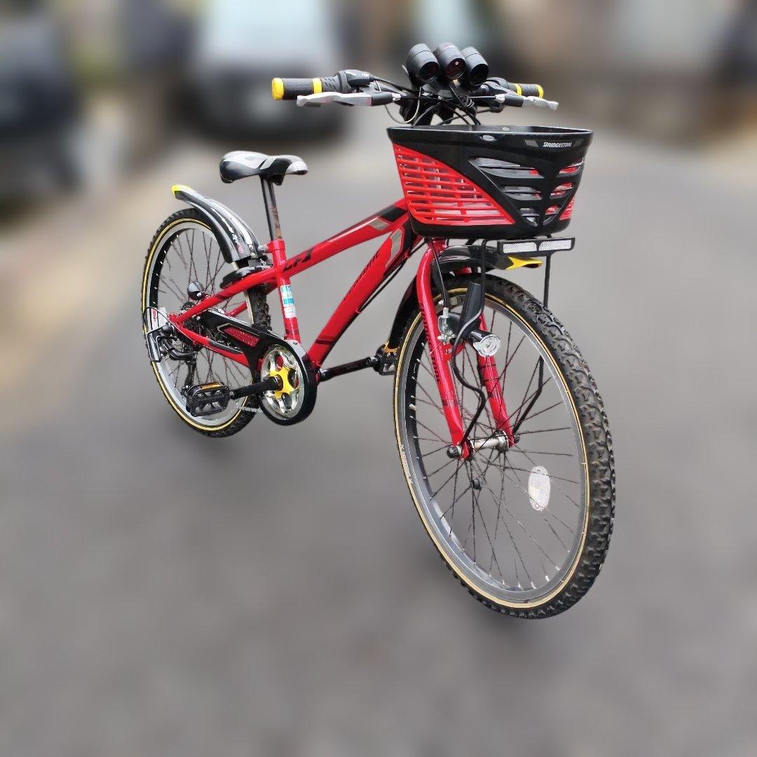 topo様限定★直接受渡★BRIDGESTONE キッズサイクル 赤 24インチ