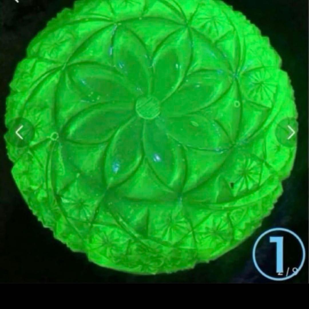 和骨董　ウランガラス　3点セット