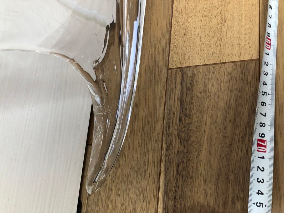 ガラス製 魚の形状 アート 約75cm