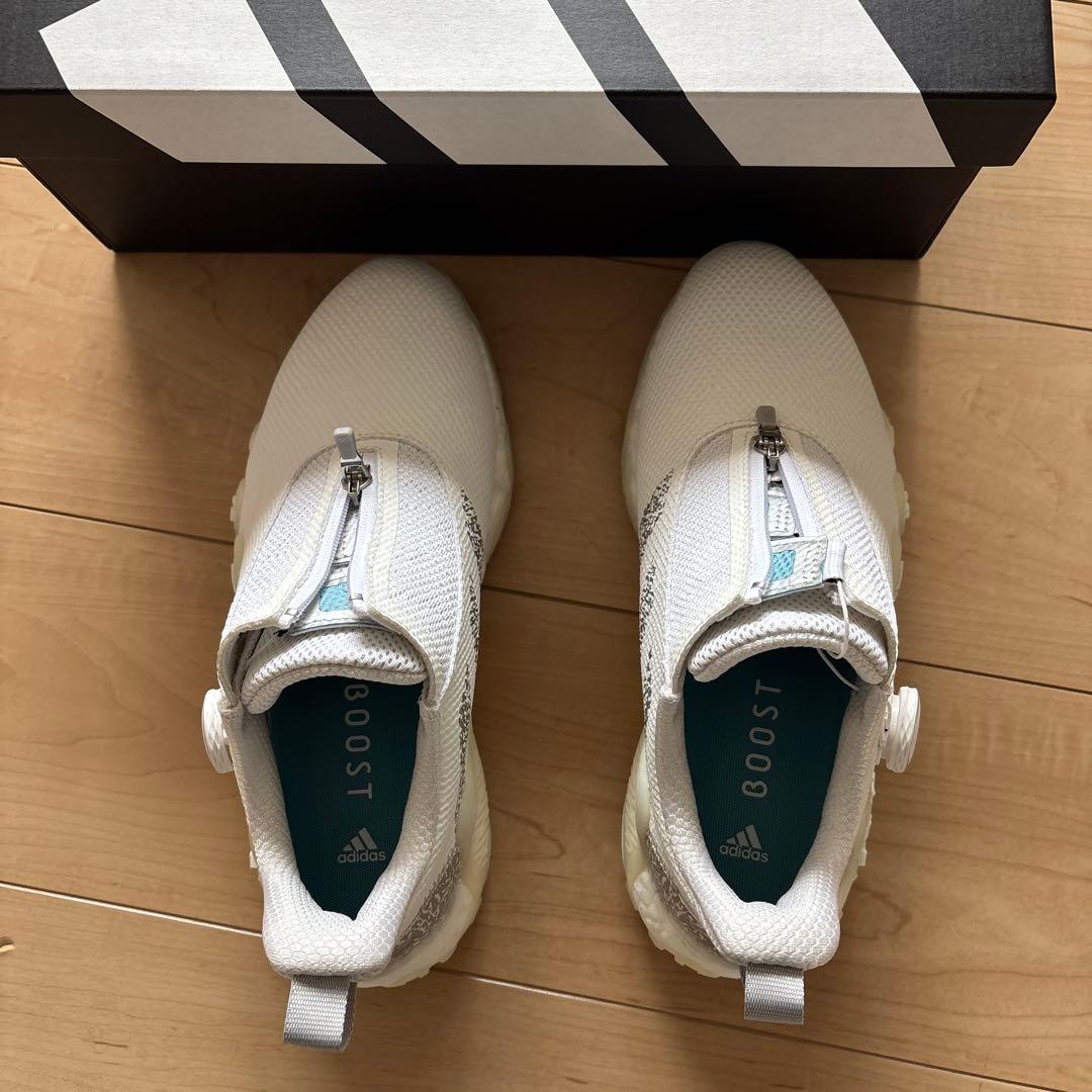 コードカオス ボア 新品 ゴルフシューズ 24.5㌢ ホワイト/シルバー グレー