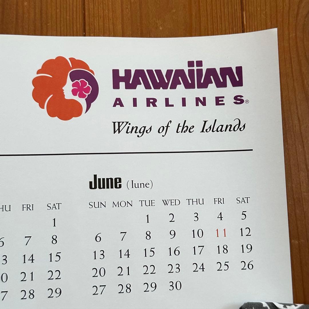 99年旧ロゴHAWAIIAN AIRハワイアン航空オリジナルカレンダーポスター7