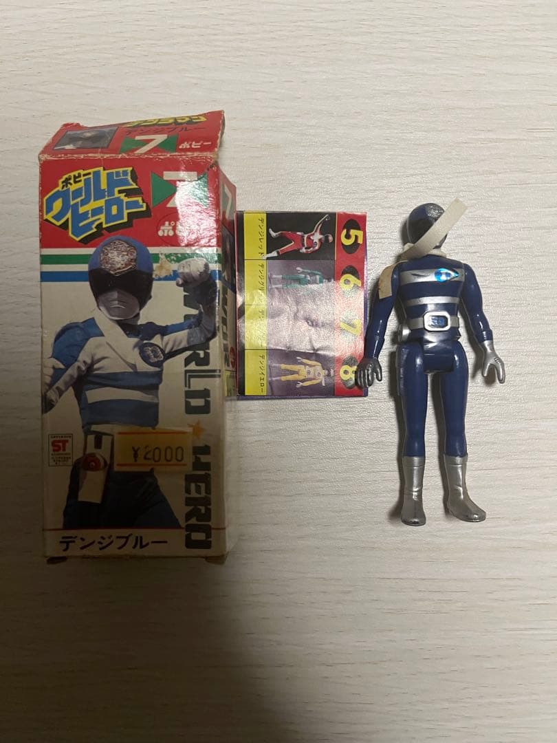 ⚠️当時物　ワールドヒーロー　電磁戦隊デンジマン　デンジブルー　ポピー