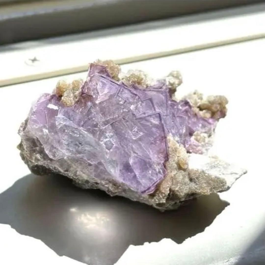 中国　ヤオガンシャン産　ブルー　パープル　フローライト　原石　鉱物標本