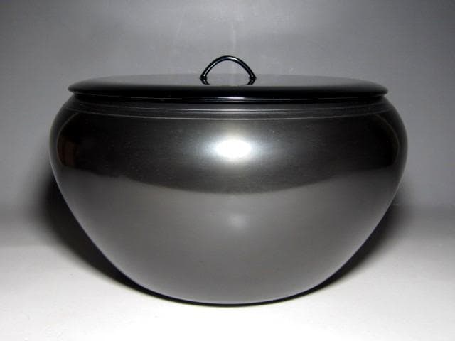 高井陵雲 さはり銅水指 堀内流十二代 兼中斎 宗完花押　　　　　　v974