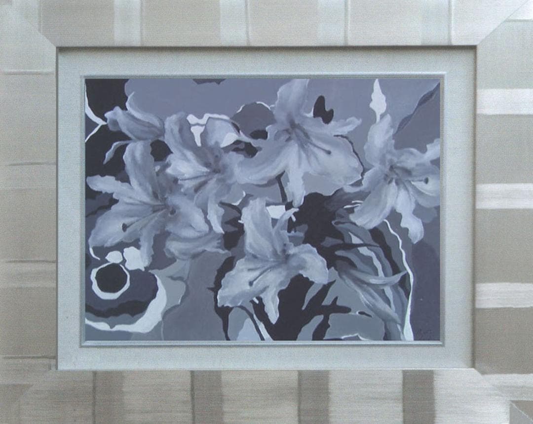 油絵 菅家令子 絵 絵画 インテリア uF6-070101 花