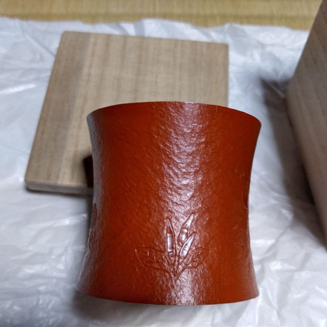 茶道具　緋銅実蓋置　京錺匠　竹影堂　七代　佳永　四世　榮眞造　直筆共箱